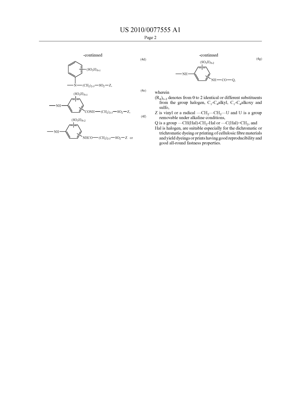 MIXTURES OF REACTIVE DYES AND THEIR USE IN A METHOD FOR TRICHROMATIC DYEING OR PRINTING - diagram, schematic, and image 02