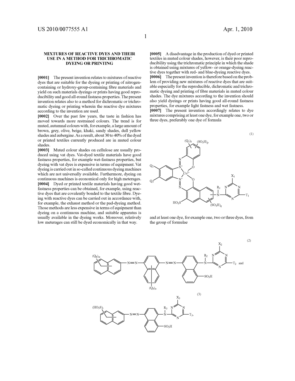 MIXTURES OF REACTIVE DYES AND THEIR USE IN A METHOD FOR TRICHROMATIC DYEING OR PRINTING - diagram, schematic, and image 03