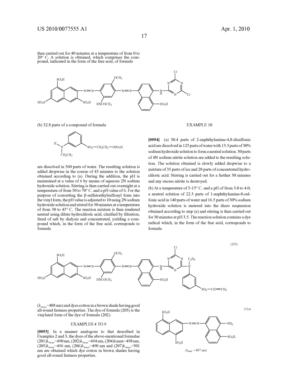 MIXTURES OF REACTIVE DYES AND THEIR USE IN A METHOD FOR TRICHROMATIC DYEING OR PRINTING - diagram, schematic, and image 19