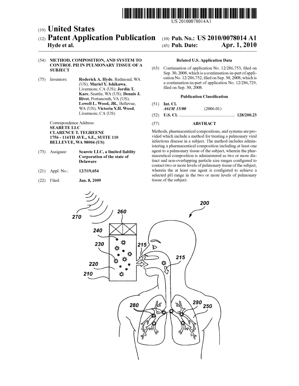 Method, composition, and system to control pH in pulmonary tissue of a subject - diagram, schematic, and image 01