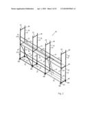 Vertical frame of metal diagram and image