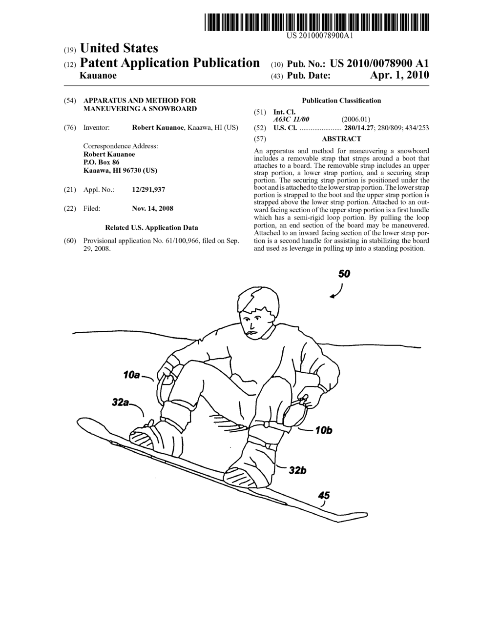 Apparatus and method for maneuvering a snowboard - diagram, schematic, and image 01