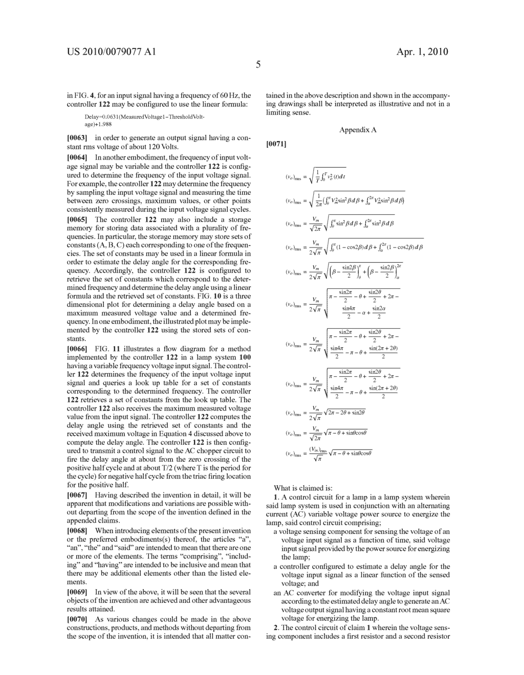 AC Delay Angle Control for Energizing a Lamp - diagram, schematic, and image 18