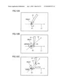 Storage medium storing image processing program for implementing controlled image display according to input coordinate, and information processing device diagram and image