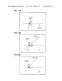 Storage medium storing image processing program for implementing controlled image display according to input coordinate, and information processing device diagram and image