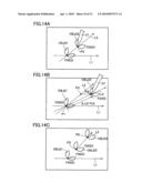 Storage medium storing image processing program for implementing controlled image display according to input coordinate, and information processing device diagram and image