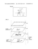 Storage medium storing image processing program for implementing controlled image display according to input coordinate, and information processing device diagram and image