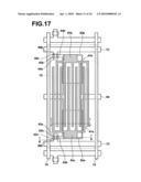 Tomosynthesis radiographing apparatus diagram and image