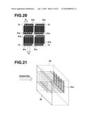 Tomosynthesis radiographing apparatus diagram and image