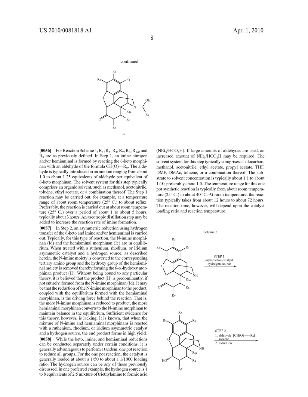 Process for the Preparation of 6-Alpha-Hydroxy-N-Alkylated Opiates - diagram, schematic, and image 09