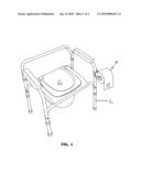 DETACHABLE ADJUSTABLE COMMODE HANDLE diagram and image