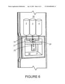 APPARATUS FOR DISPENSING BEVERAGES THROUGH A REFRIGERATOR DOOR diagram and image