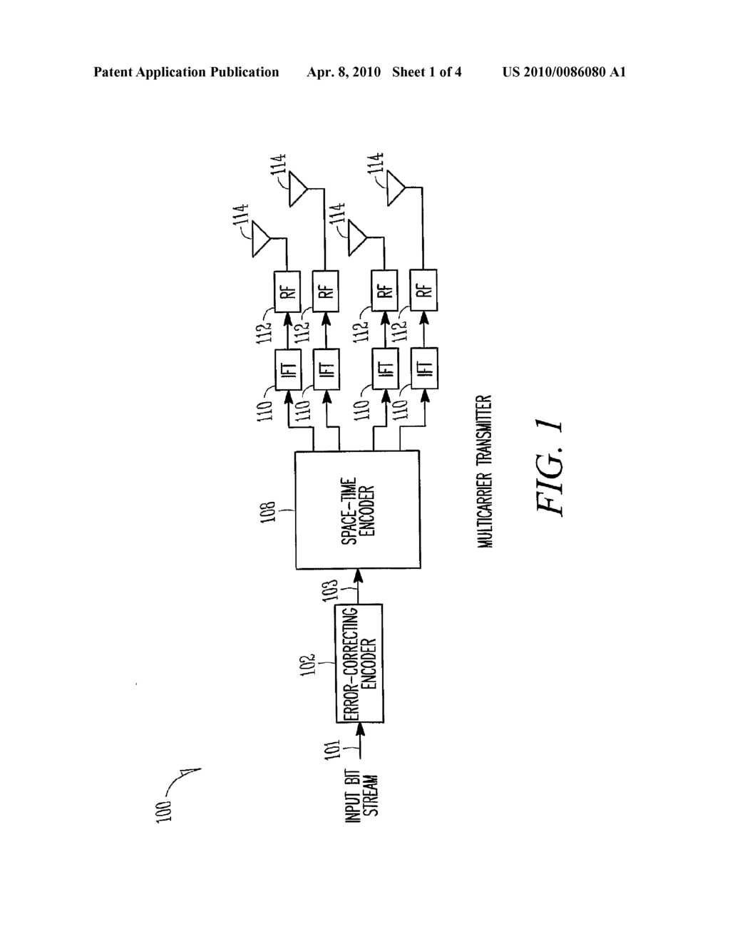 QUASI-ORTHOGONAL SPACE-TIME BLOCK ENCODER, DECODER AND METHODS FOR SPACE-TIME ENCODING AND DECODING ORTHOGONAL FREQUENCY DIVISION MULTIPLEXED SIGNALS IN A MULTIPLE-INPUT MULTIPLE-OUTPUT SYSTEM - diagram, schematic, and image 02