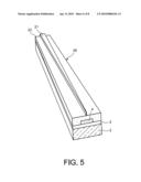 LIGHT COUPLER BETWEEN AN OPTICAL FIBRE AND A WAVEGUIDE MADE ON AN SOI SUBSTRATE diagram and image