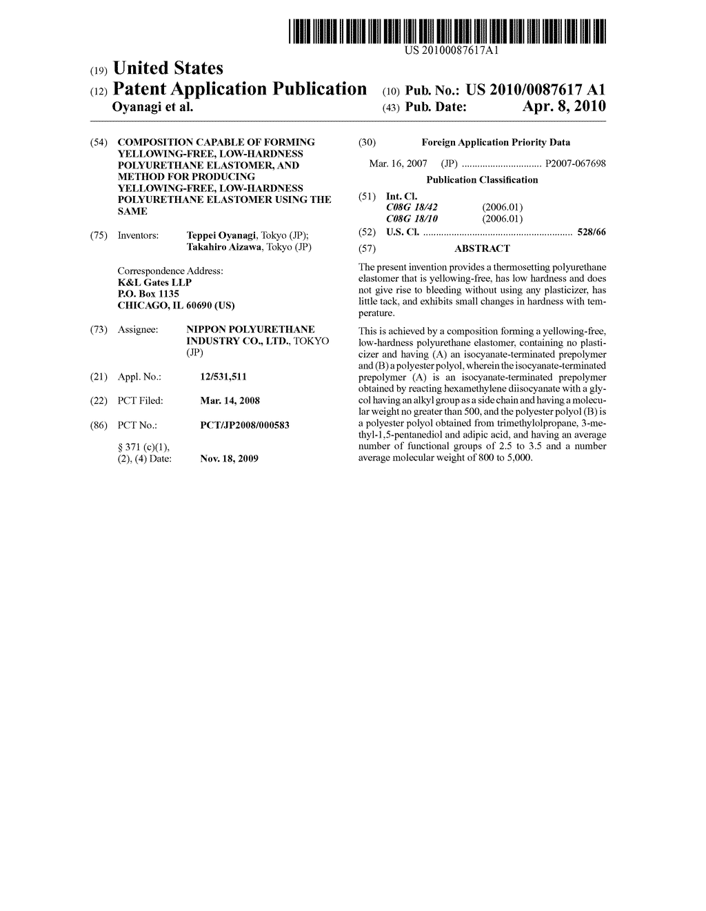 COMPOSITION CAPABLE OF FORMING YELLOWING-FREE, LOW-HARDNESS POLYURETHANE ELASTOMER, AND METHOD FOR PRODUCING YELLOWING-FREE, LOW-HARDNESS POLYURETHANE ELASTOMER USING THE SAME - diagram, schematic, and image 01