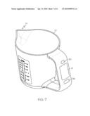 FOOD PRODUCT MEASURING VESSEL WITH INTEGRATED SCALE diagram and image