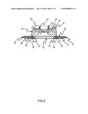 Food Container with presser support disk fitted with retractable pressing pins diagram and image