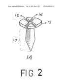 Barrel formed bolt for repairing flat tire diagram and image