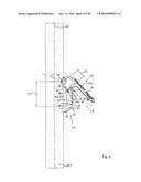 Prop for a three-dimensional framework, connecting assembly for a railing device, and method for attaching a railing device to a prop diagram and image