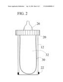 CONVERTIBLE BABY FEEDING BOTTLE FOR USE WITH OR WITHOUT A DISPOSABLE BAG diagram and image