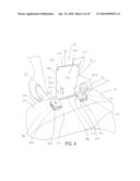 MOUNTING BRACKET FOR SECURING A VIDEO SYSTEM BEHIND A HEADREST diagram and image