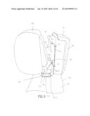 MOUNTING BRACKET FOR SECURING A VIDEO SYSTEM BEHIND A HEADREST diagram and image