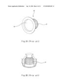 HEAT DISSIPATION MEMBER HAVING VARIABLE HEAT DISSIPATION PATHS AND LED LIGHTING FLOOD LAMP USING THE SAME diagram and image