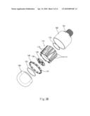 HEAT DISSIPATION MEMBER HAVING VARIABLE HEAT DISSIPATION PATHS AND LED LIGHTING FLOOD LAMP USING THE SAME diagram and image