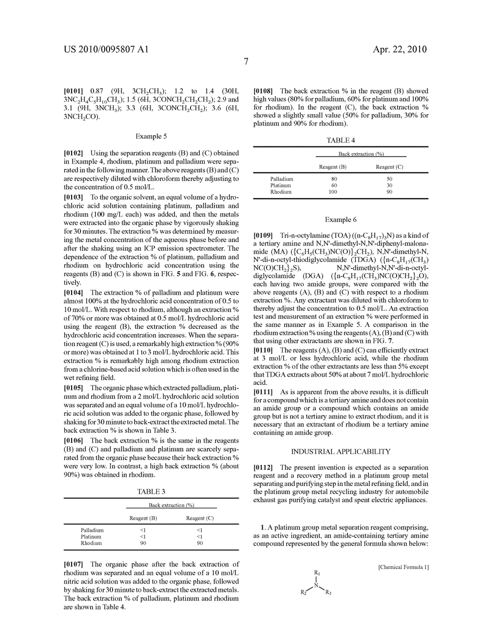 SEPARATION REAGENT OF PLATINUM GROUP METAL, METHOD FOR SEPARATING AND RECOVERING PLATINUM GROUP METAL, AND AMIDE-CONTAINING TERTIARY AMINE COMPOUND - diagram, schematic, and image 13