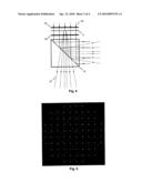 Holographic storage system with improved beam overlap diagram and image