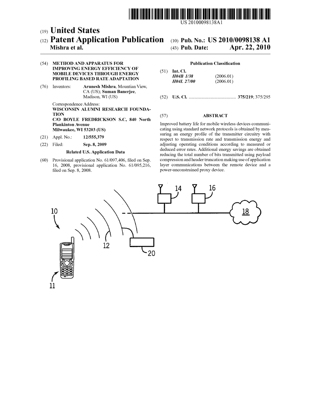 Method And Apparatus For Improving Energy Efficiency Of Mobile Devices Through Energy Profiling Based Rate Adaptation - diagram, schematic, and image 01