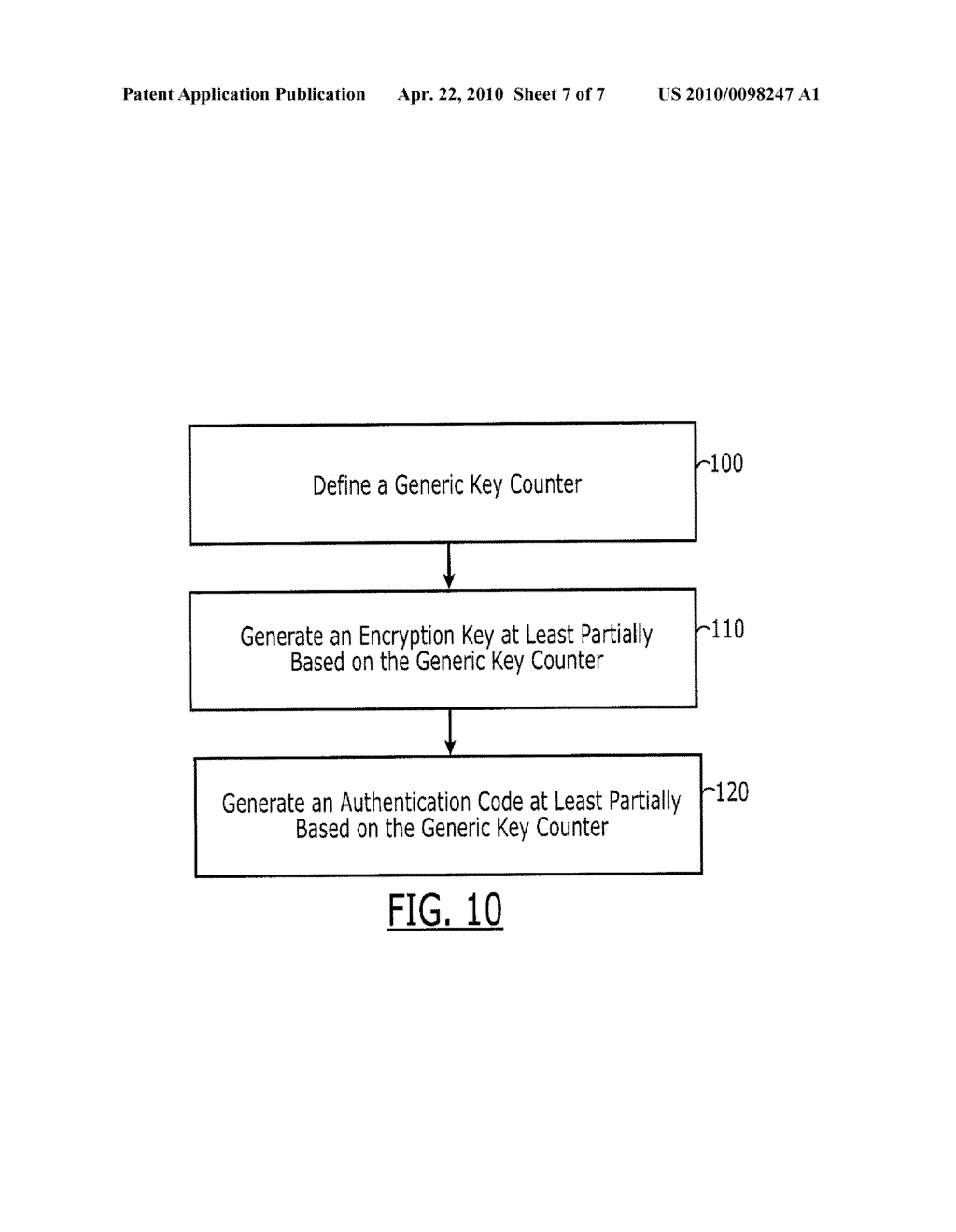 Method, Apparatus And Computer Program Product For Generating An Encryption Key And An Authentication Code Key Utilizing A Generic Key Counter - diagram, schematic, and image 08