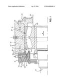 ARRANGEMENT FOR AXIALLY SUPPORTING A SHAFT OF A WORK MACHINE diagram and image