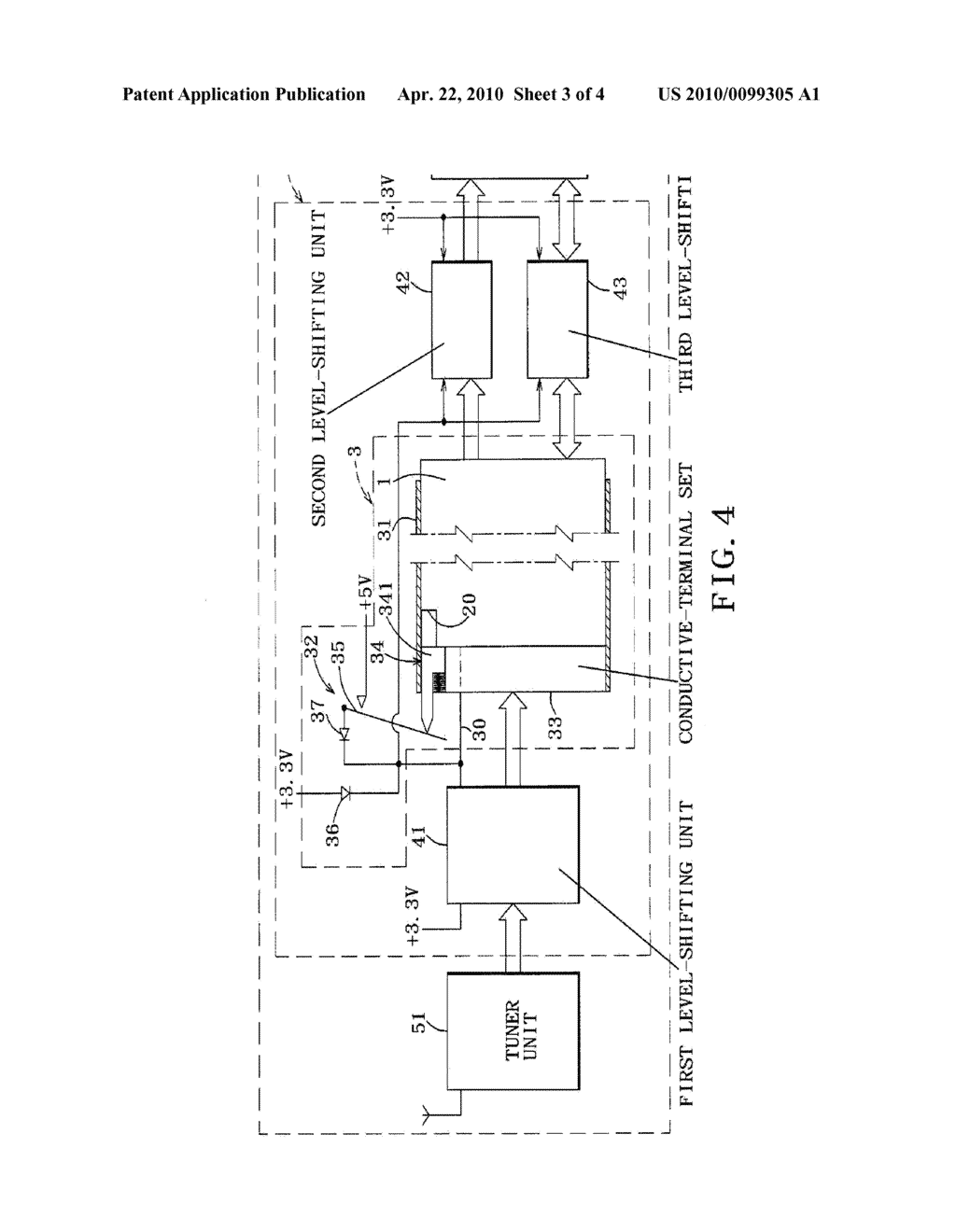 ELECTRONIC CARD CONNECTOR, LEVEL-SHIFTING DEVICE AND DIGITAL TELEVISION RECEIVER - diagram, schematic, and image 04