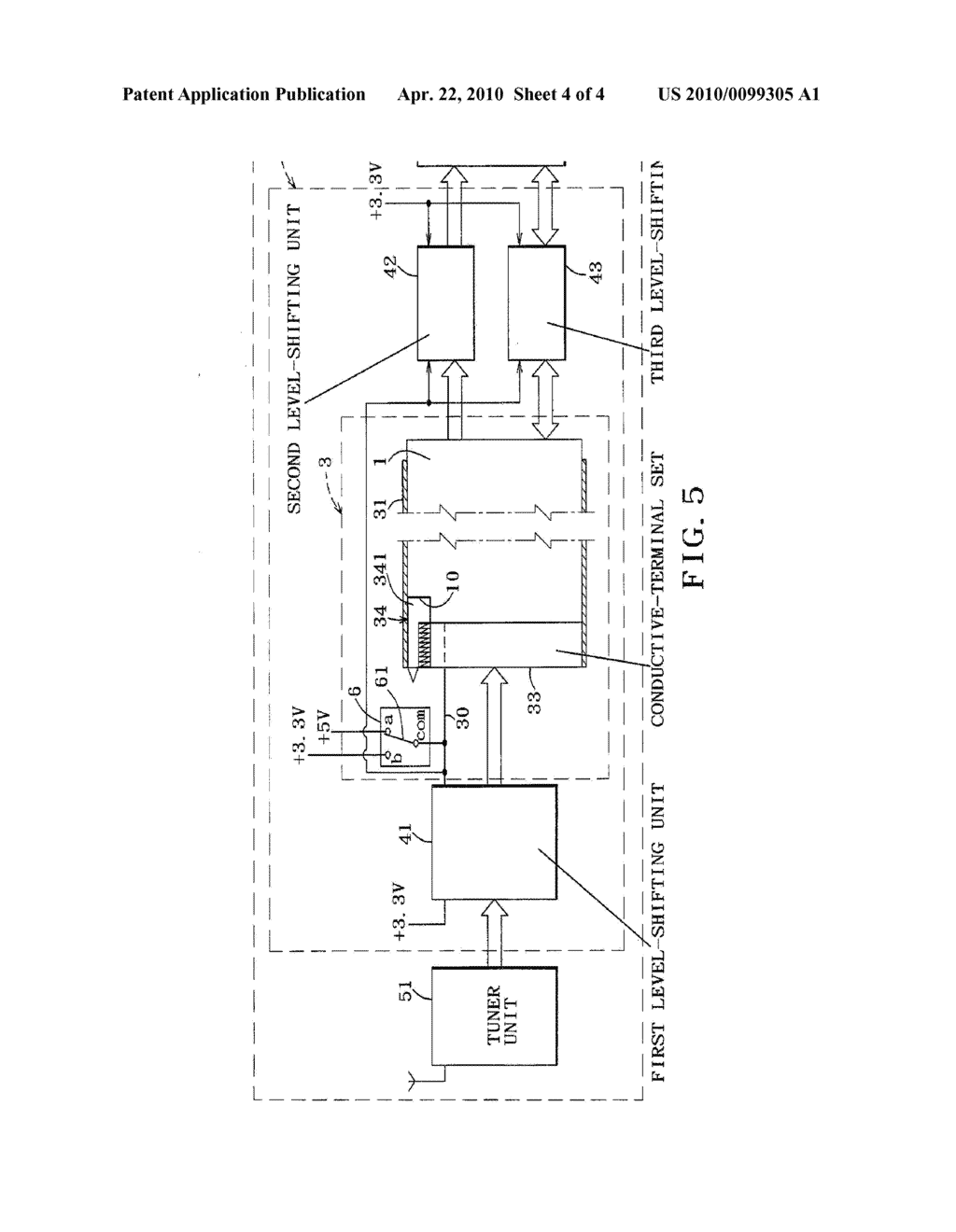 ELECTRONIC CARD CONNECTOR, LEVEL-SHIFTING DEVICE AND DIGITAL TELEVISION RECEIVER - diagram, schematic, and image 05