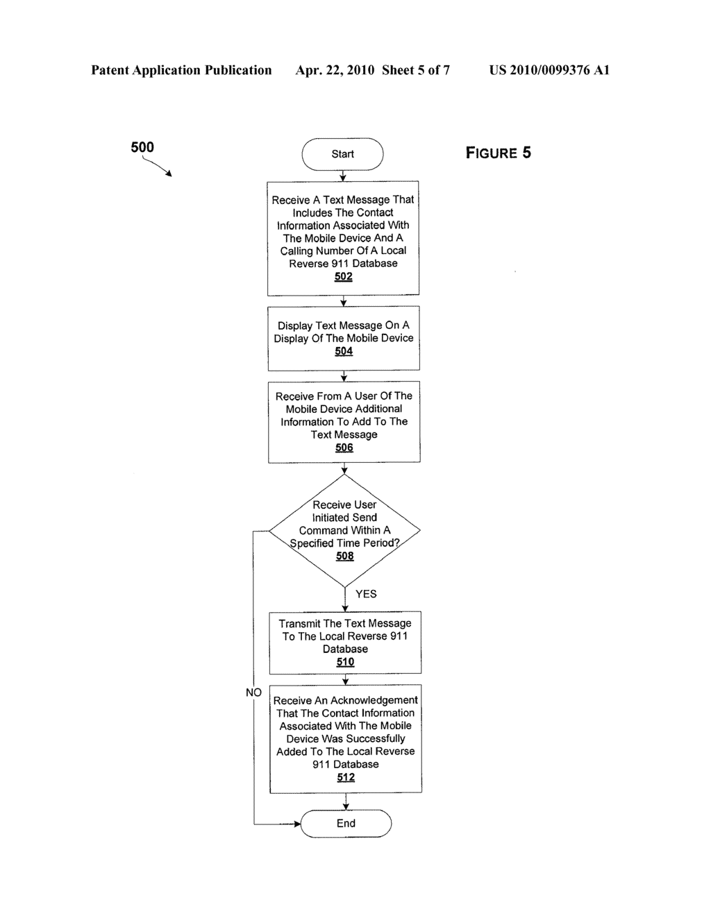 SYSTEM AND METHOD FOR PROVIDING CONTACT INFORMATION OF AN OUT OF AREA MOBILE DEVICE TO A REVERSE 911 DATABASE - diagram, schematic, and image 06