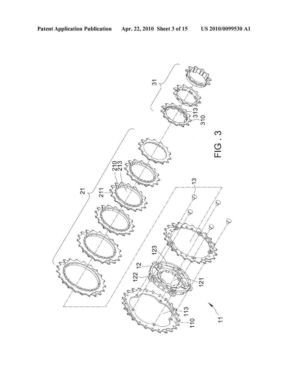 Bicycle Cogset - diagram, schematic, and image 04