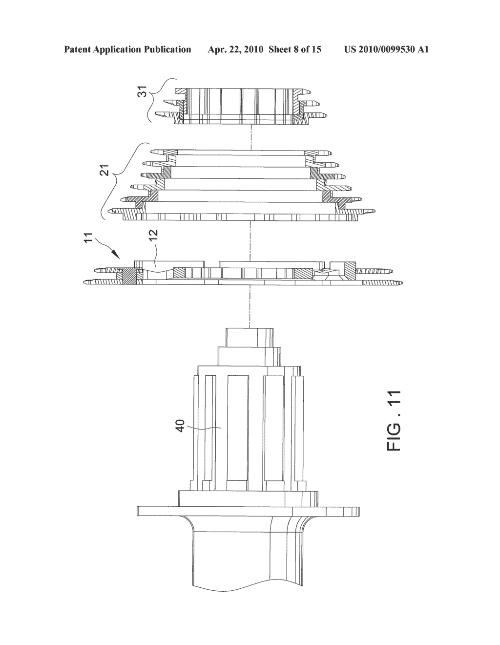 Bicycle Cogset - diagram, schematic, and image 09