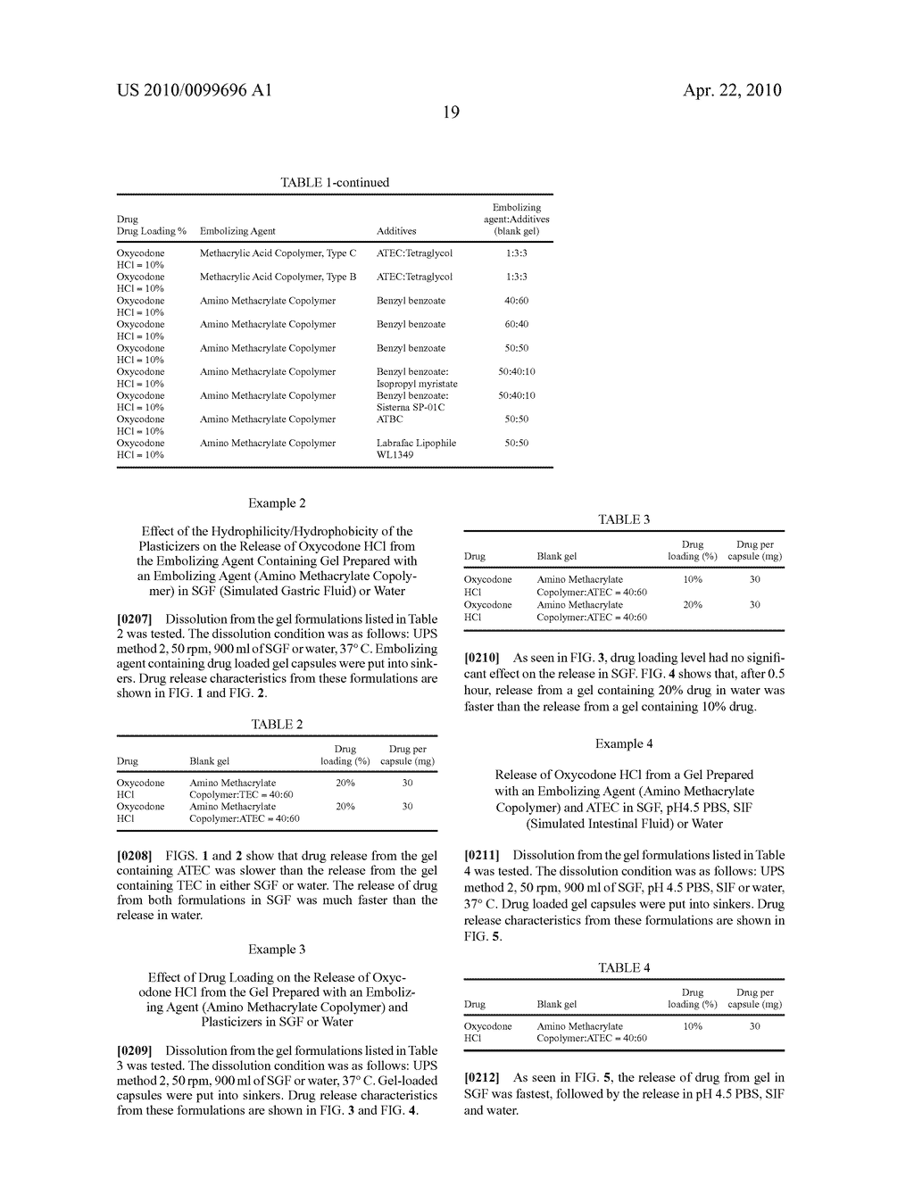 Tamper resistant oral dosage forms containing an embolizing agent - diagram, schematic, and image 43