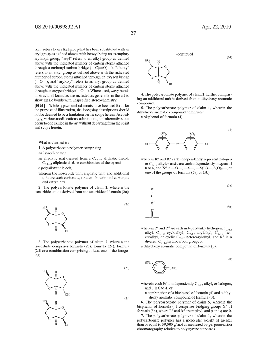 ISOSORBIDE-BASED POLYCARBONATES, METHOD OF MAKING, AND ARTICLES FORMED THEREFROM - diagram, schematic, and image 29