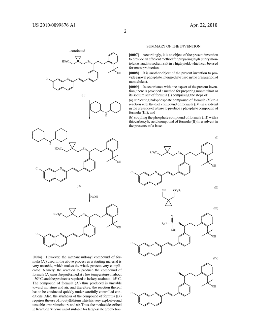 METHOD OF PREPARING MONTELUKAST AND INTERMEDIATES USED THEREIN - diagram, schematic, and image 03