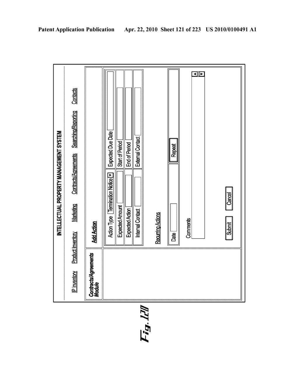 System and Method for Managing Intellectual Property Life Cycles - diagram, schematic, and image 122