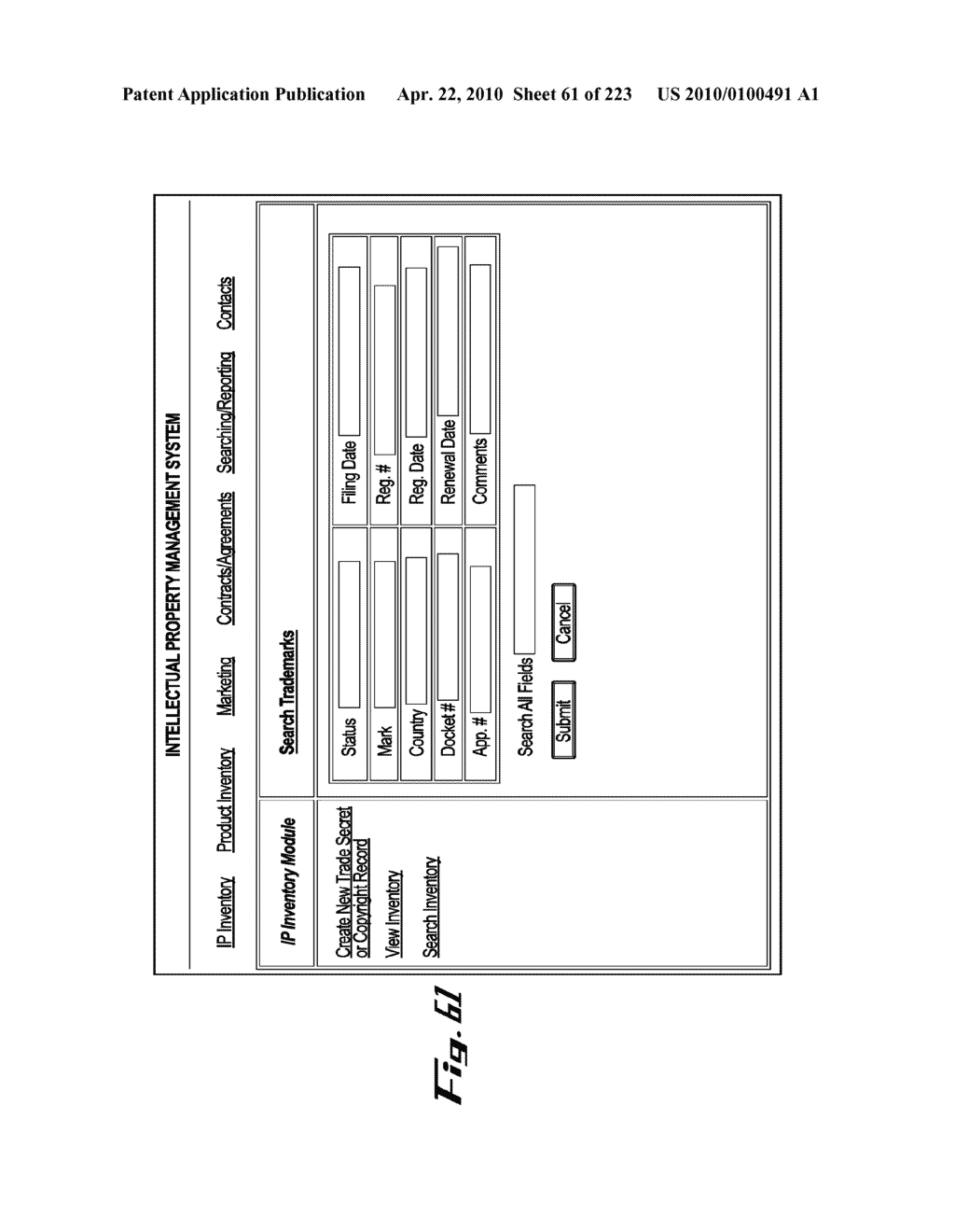 System and Method for Managing Intellectual Property Life Cycles - diagram, schematic, and image 62