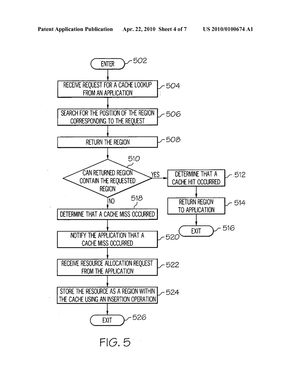 MANAGING A REGION CACHE - diagram, schematic, and image 05