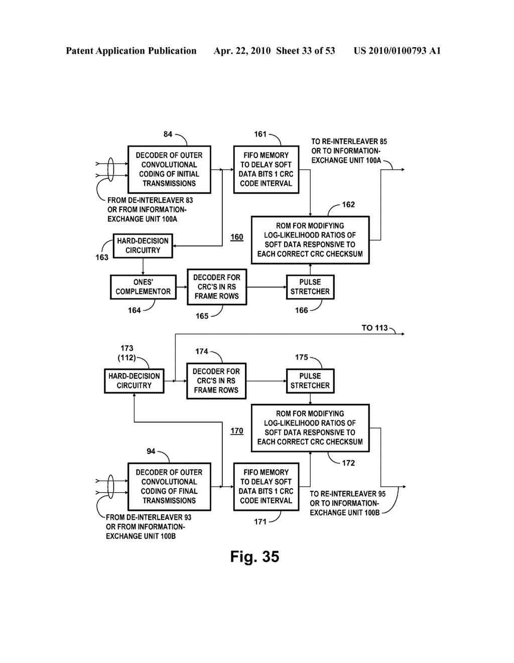 DIGITAL TELEVISION SYSTEMS EMPLOYING CONCATENATED CONVOLUTIONAL CODED DATA - diagram, schematic, and image 34