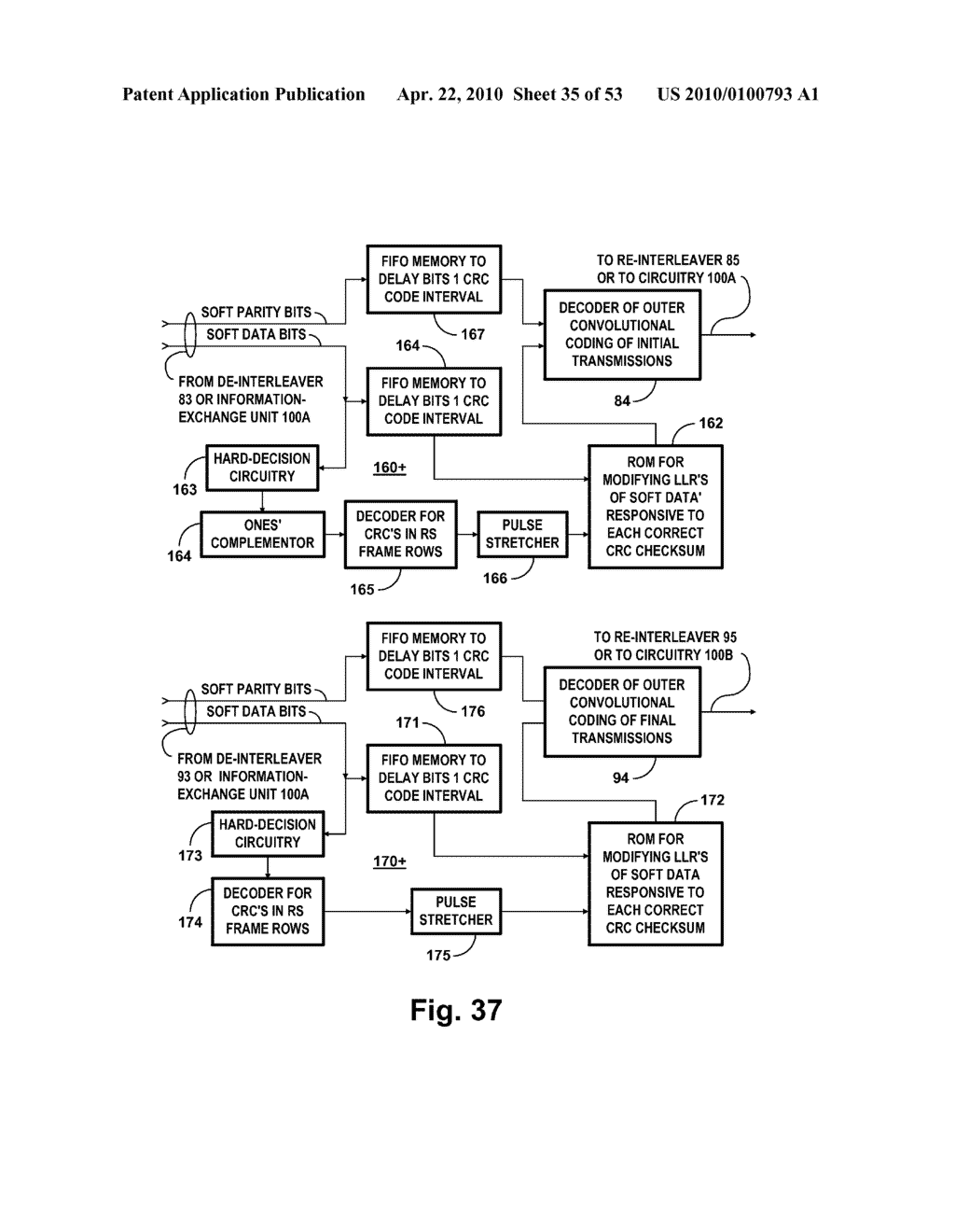 DIGITAL TELEVISION SYSTEMS EMPLOYING CONCATENATED CONVOLUTIONAL CODED DATA - diagram, schematic, and image 36