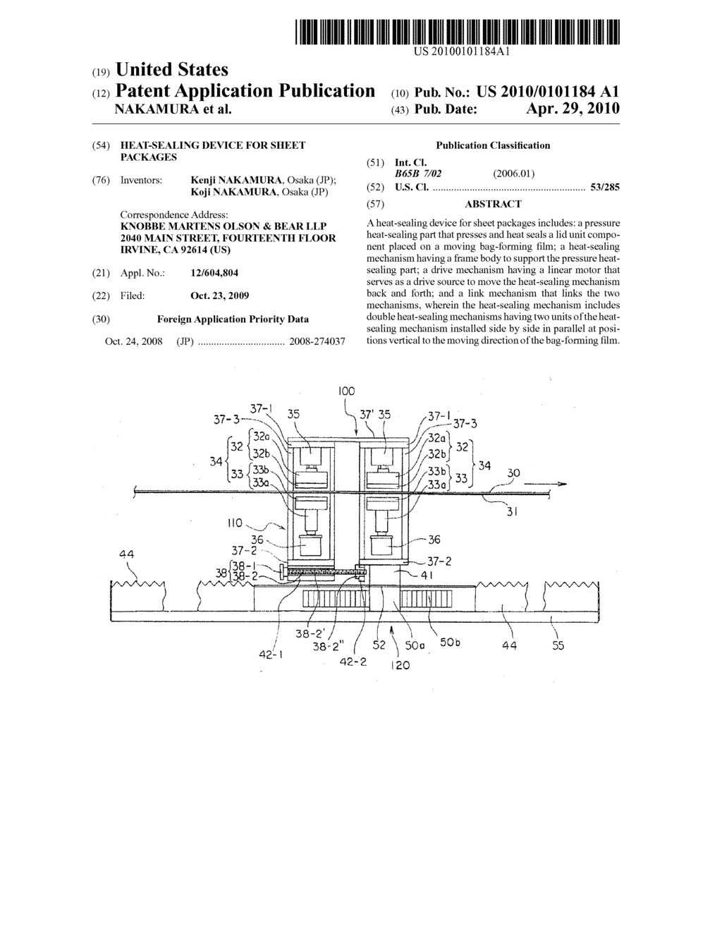 HEAT-SEALING DEVICE FOR SHEET PACKAGES - diagram, schematic, and image 01