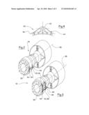 DEVICE FOR DEFLECTION AND RETENTION OF AIRCRAFT ENGINE DEBRIS diagram and image