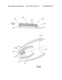 DEVICE FOR DEFLECTION AND RETENTION OF AIRCRAFT ENGINE DEBRIS diagram and image