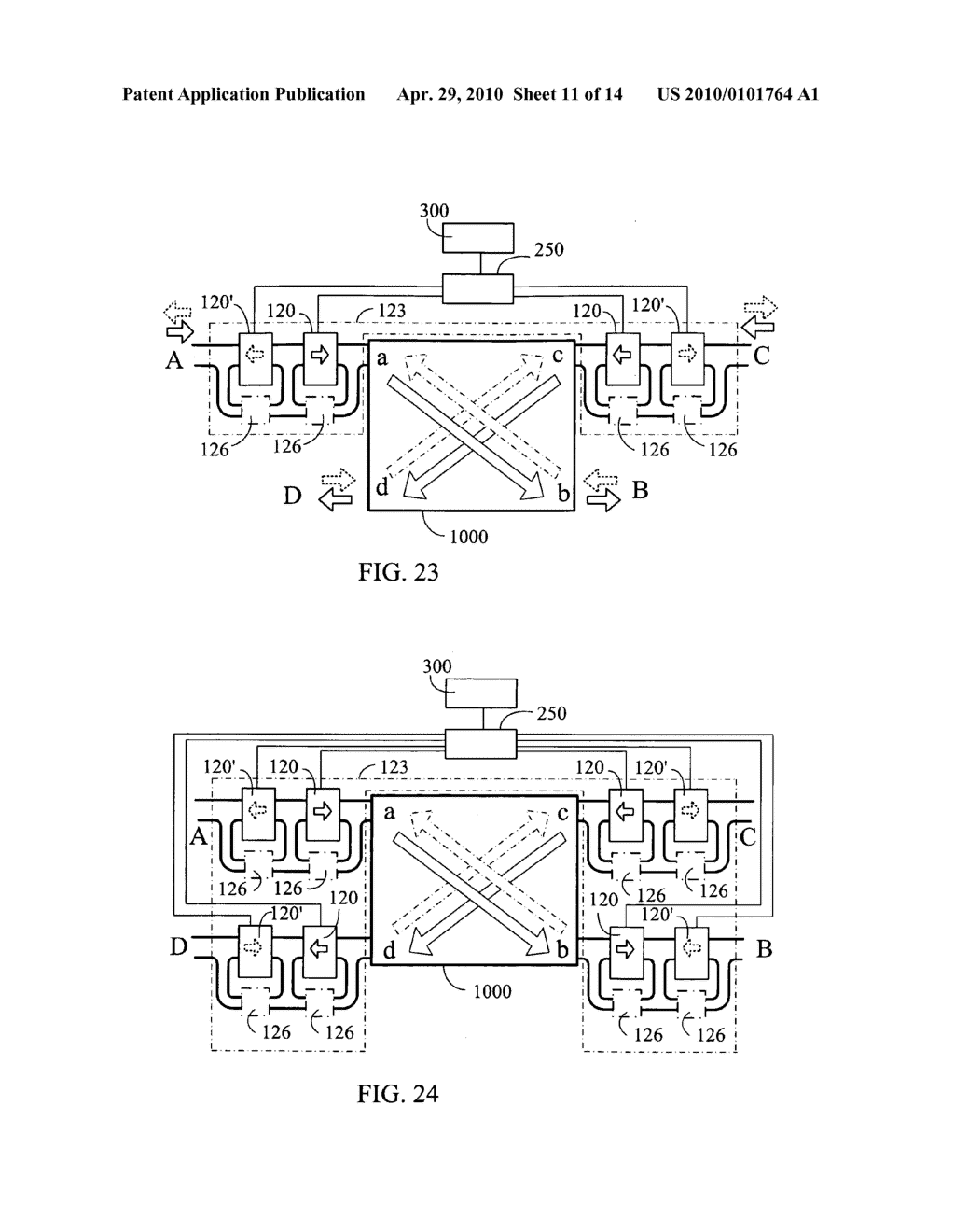 Double flow-circuit heat exchange device for periodic positive and reverse directional pumping - diagram, schematic, and image 12